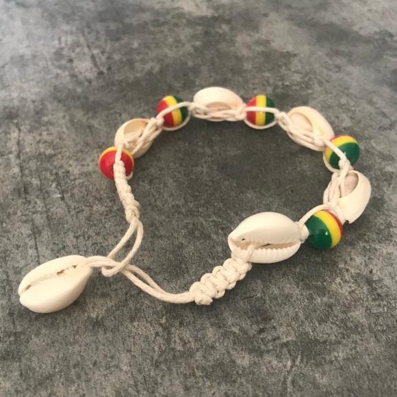 Rasta Style Seashell 🐚 Anklet - Picture 5 of 7